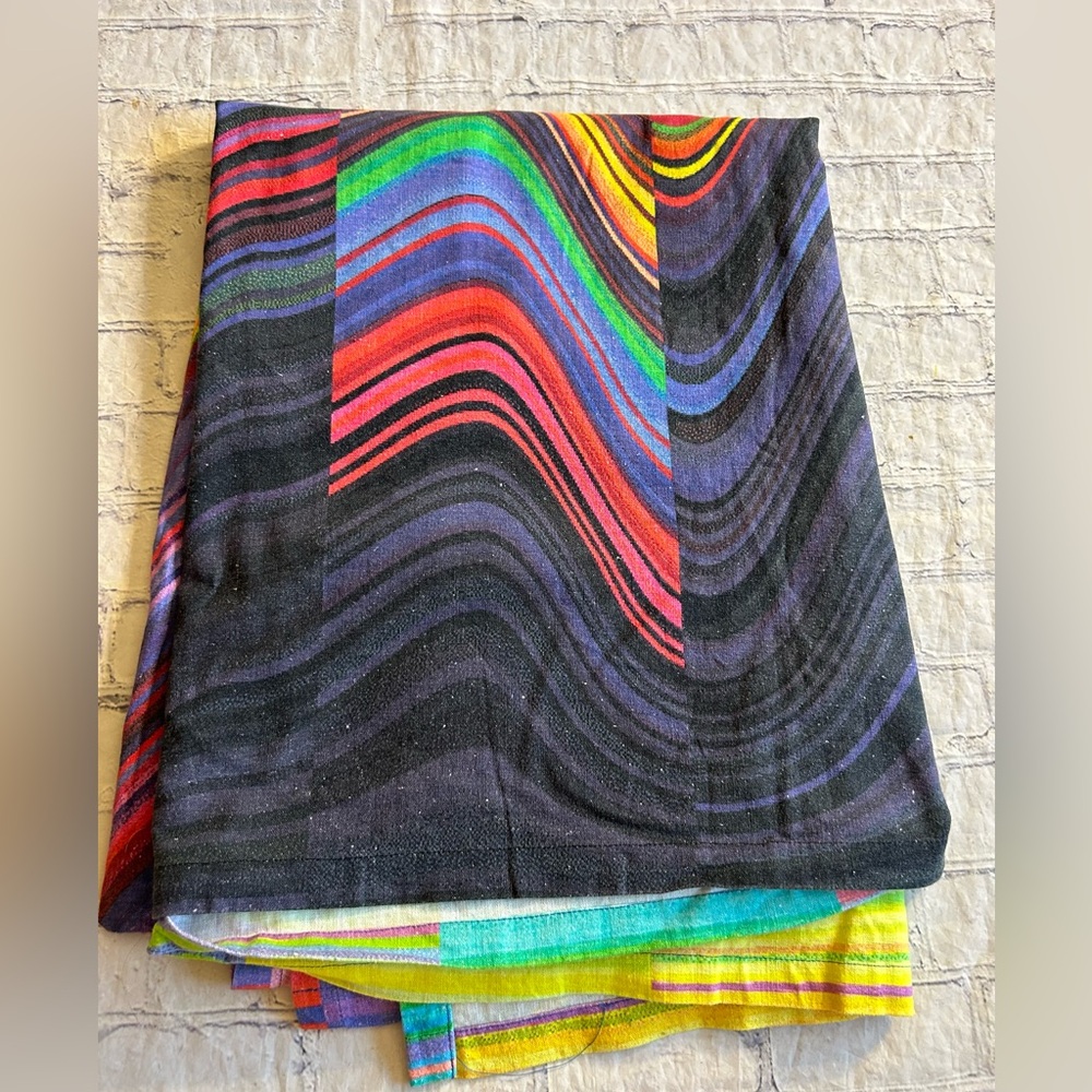 PRINT ALL OVER ME COLORFUL RAINBOW COTTON TABLE CLOTH